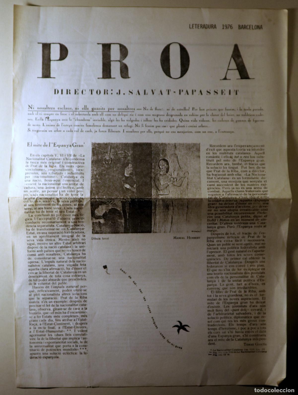 Collection Magazines and Newspapers: Salvat Papasseit - PROA. Director J. Salvat Papasseit. Facs&iacute;mil del 1921 - Barcelona 1976 - Il&middot;lustr