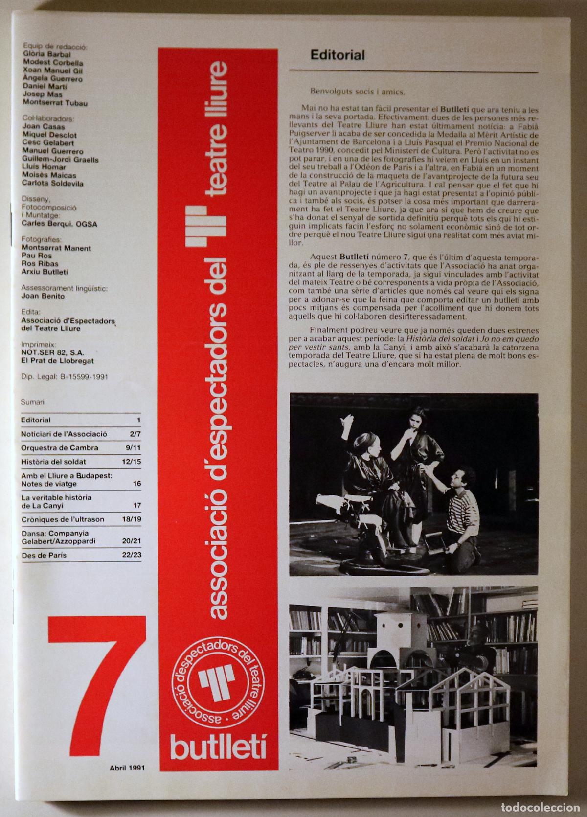 Collection Magazines and Newspapers: (Maicas, Mois&egrave;s - Homar, Llu&iacute;s - Puig, Narc&iacute;s etc) - BUTLLET&Iacute; DE L'ASSOCIACI&Oacute; D'ESPECTADORS DEL TEAT