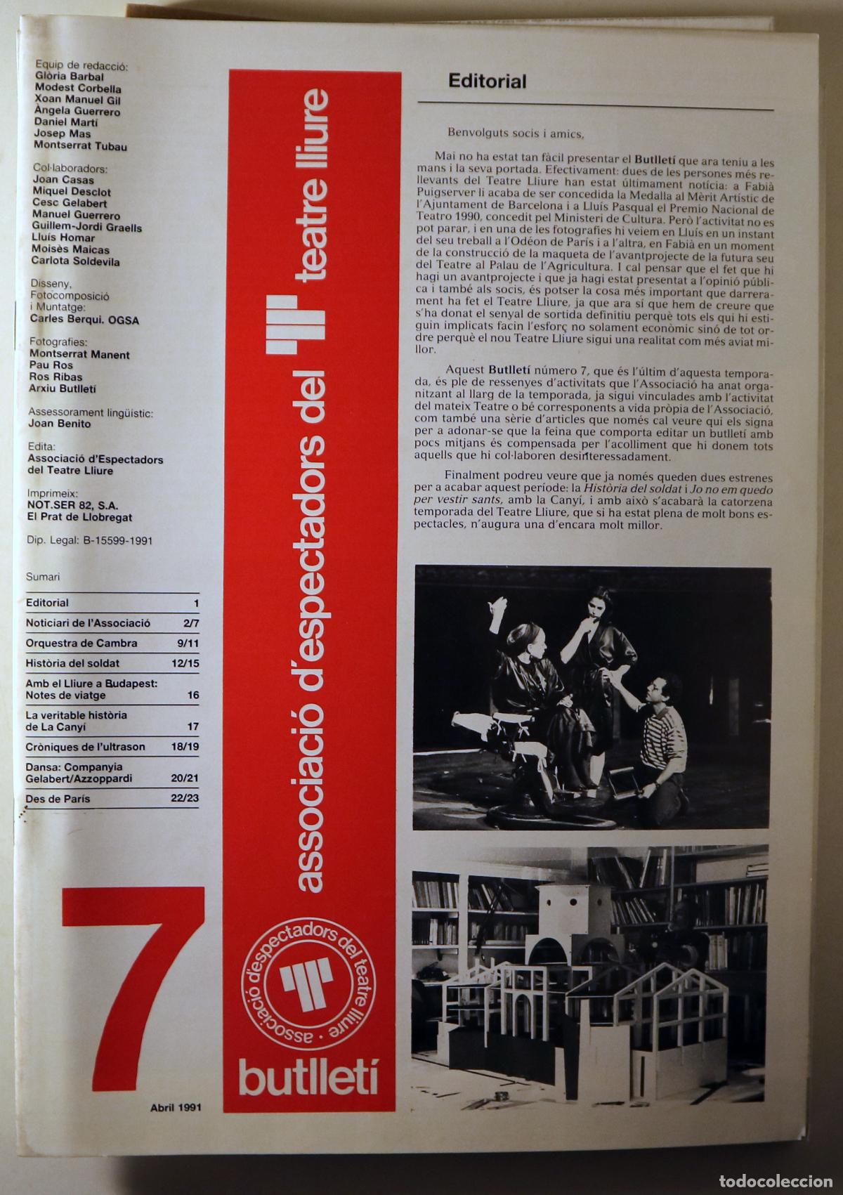 Collection Magazines and Newspapers: (Maicas, Mois&egrave;s - Homar, Llu&iacute;s - Puig, Narc&iacute;s etc) - BUTLLET&Iacute; DE L'ASSOCIACI&Oacute; D'ESPECTADORS DEL TEAT