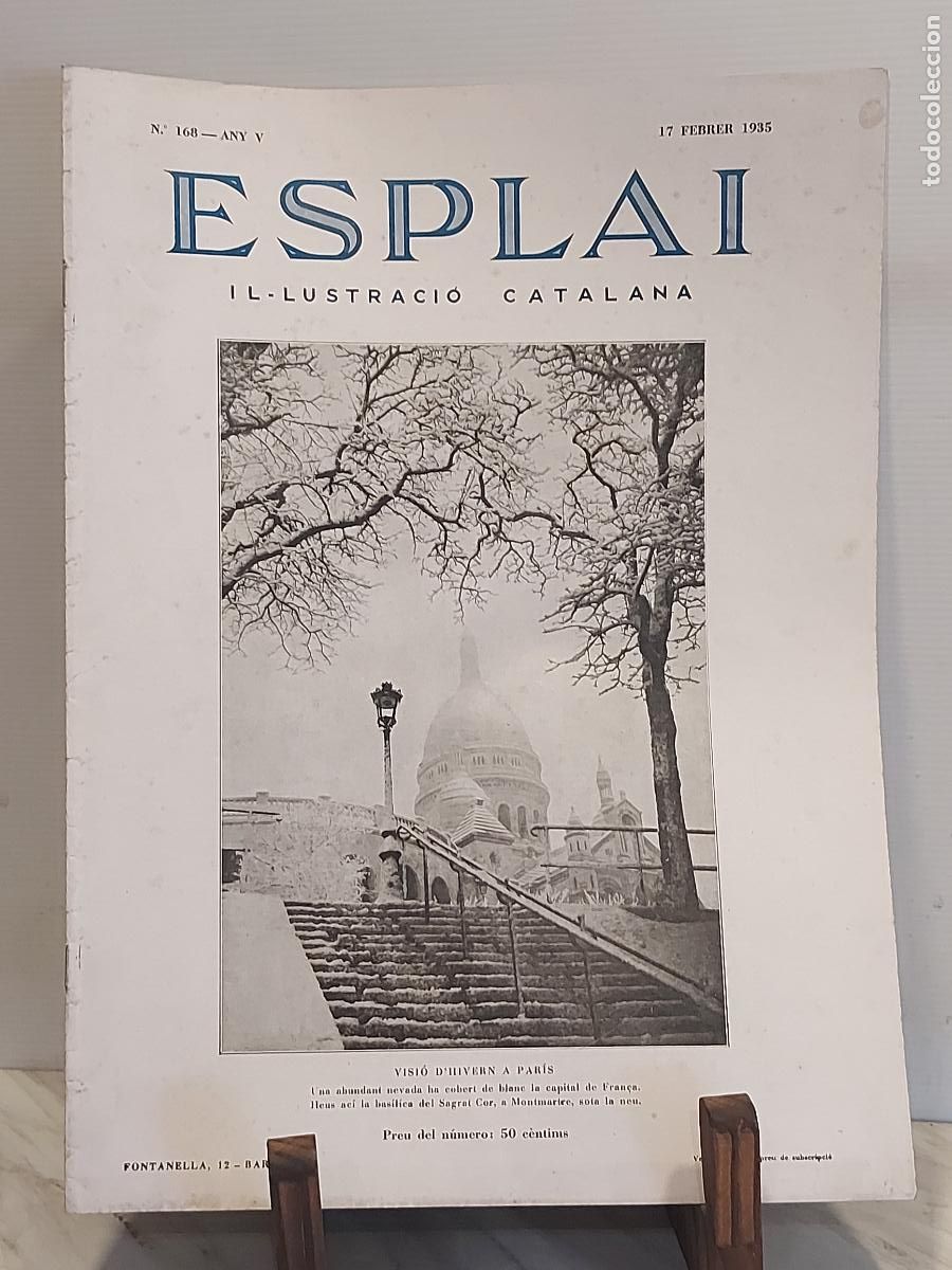 Coleccionismo de revistas y peri&oacute;dicos: 1935 | ESPLAI N.&ordm; 168 | PAR&Iacute;S NEVADO Y SACR&Eacute;-C&OElig;UR | MONTSERRAT | P&Iacute;O XI