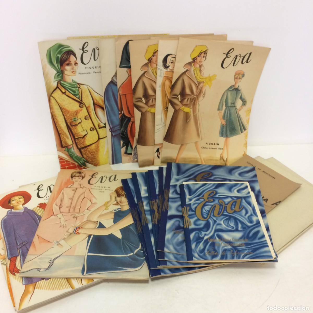 Collectionnisme de Revues et Journaux: Lote de 14 Revistas Moda EVA FIGURIN + 8 Tomos EVA Curso Corte y Confeccion por correspondencia