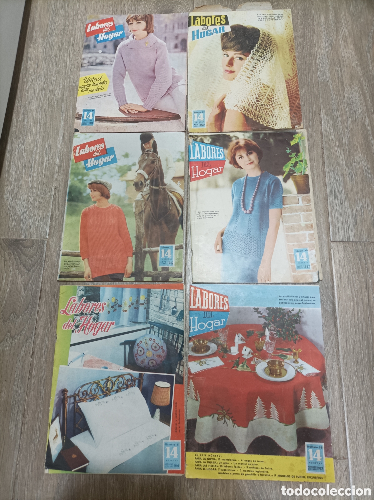 Collectionnisme de Revues et Journaux: LABORES DEL HOGAR 1962 N&deg; 57-58-59-60-61-62