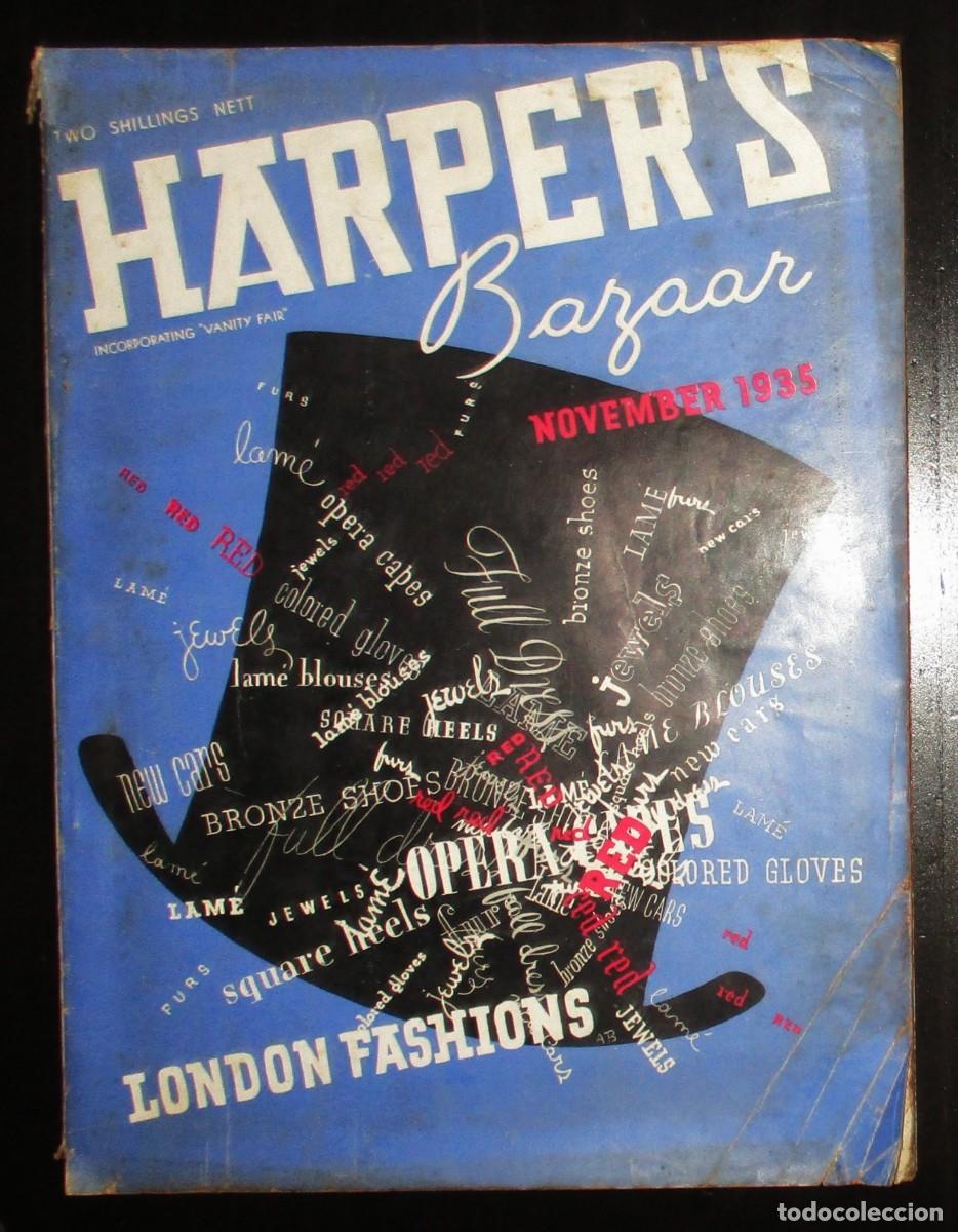 Colecionismo de Revistas e Jornais: HARPER'S BAZAAR INCORPORATING VANITY FAIR. REVISTA ORIGINAL DE NOVIEMBRE DE 1935.
