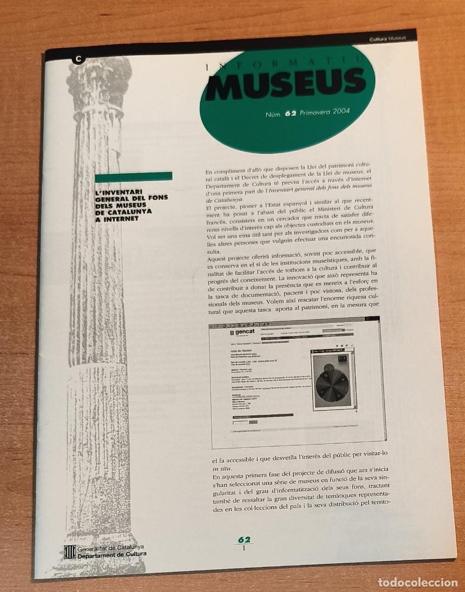 Sammeln von Zeitschriften und Zeitungen: Revista Informatiu Museus N&uacute;m 62 Primavera 2004 - Revista de Cultura - Generalitat de Catalunya