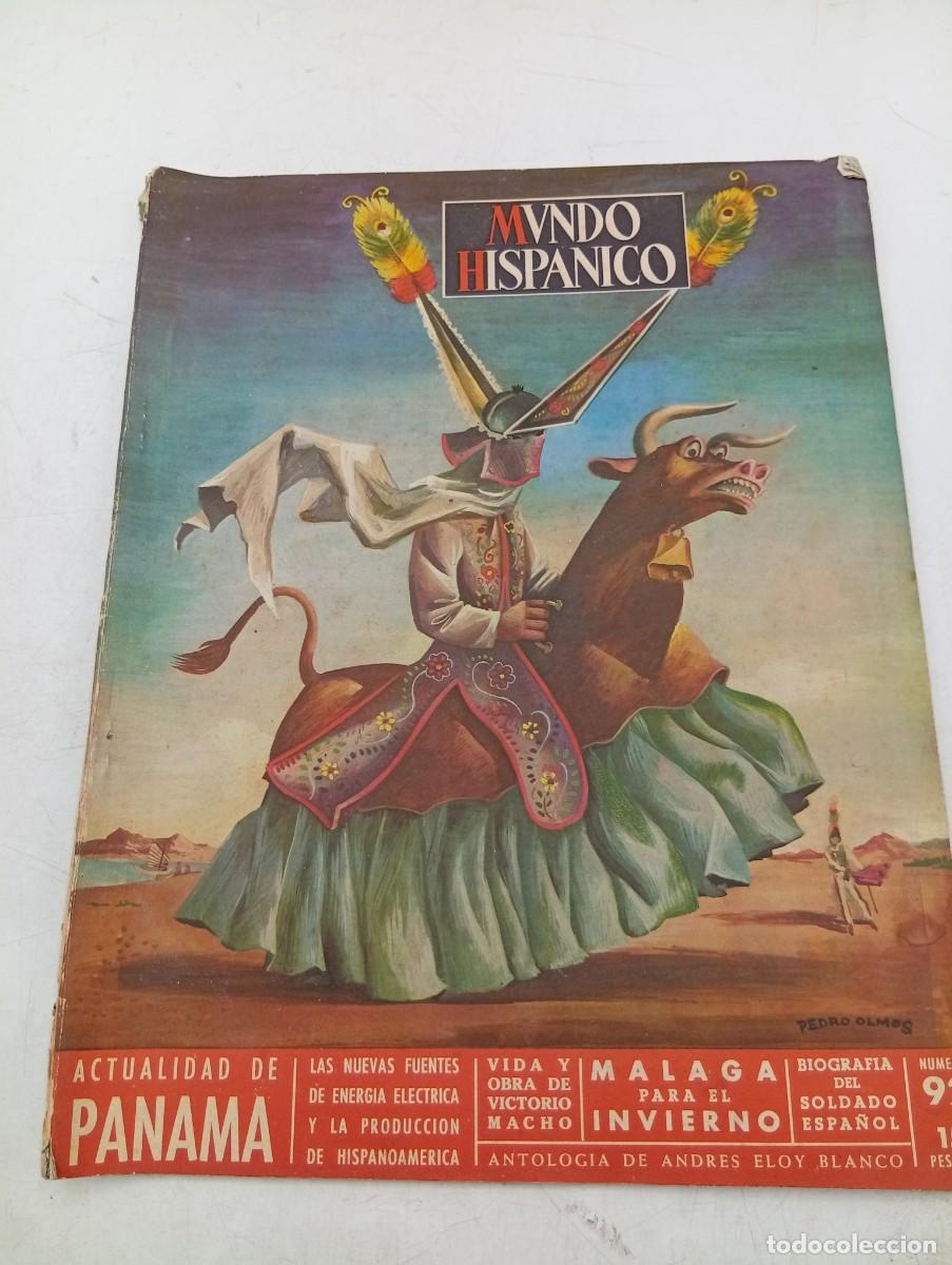 Coleccionismo de revistas y peri&oacute;dicos: REVISTA MUNDO HISPANICO. N&ordm; 92. NOVIEMBRE 1955. ACTUALIDAD DE PANAMA. VIDA Y OBRA DE VICTORIO. LEER.