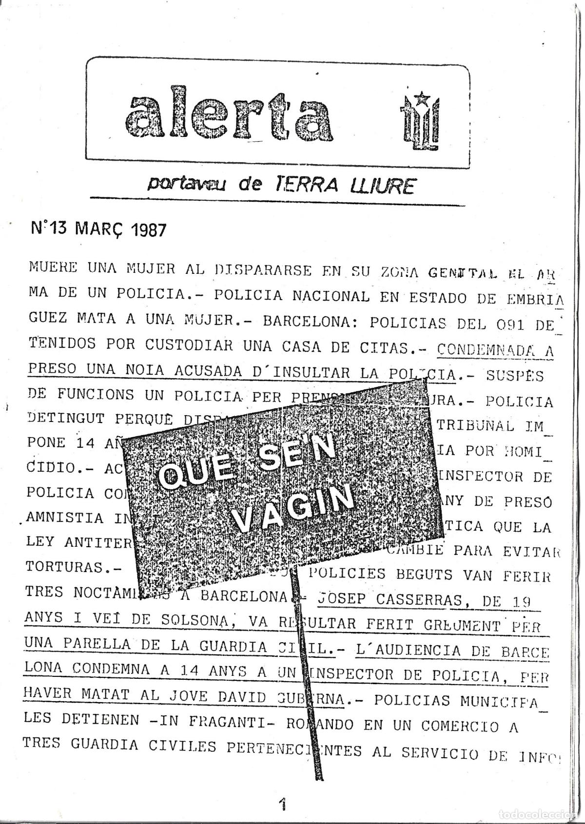 Coleccionismo de revistas y peri&oacute;dicos: TRANSICION-LUCHA ARMADA-REVISTA ALERTA PORTAVEU DE TERRA LLIURE-N&ordm; 13 MAR&Ccedil; 1987