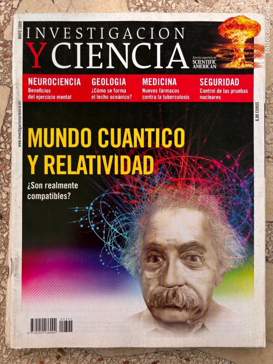 Coleccionismo de revistas y peri&oacute;dicos: INVESTIGACI&Oacute;N Y CIENCIA N&ordm; 392 A&Ntilde;O 2009. MUNDO CU&Aacute;NTICO Y RELATIVIDAD. EJERCICIO MENTAL.