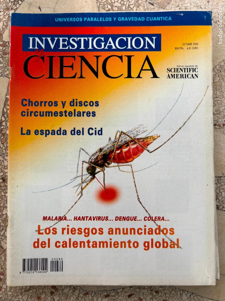 Coleccionismo de revistas y peri&oacute;dicos: INVESTIGACI&Oacute;N Y CIENCIA N&ordm; 289 A&Ntilde;O 2000. RIESGOS DEL CALENTAMIENTO GLOBAL. ESPADA DEL CID.