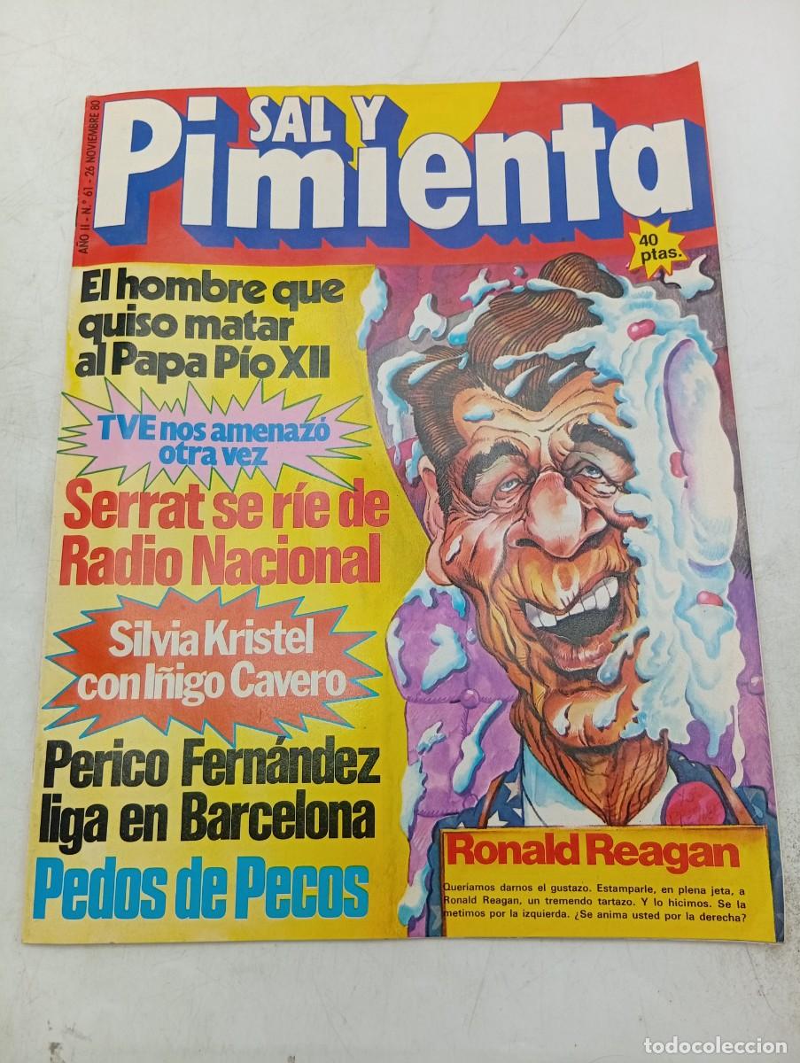 Coleccionismo de revistas y peri&oacute;dicos: REVISTA SAL Y PIMIENTA. N&ordm; 61. A&Ntilde;O 1980. SERRAT SE RIE DE RADIO NACIONAL. PERICO FERNANDEZ.... LEER.