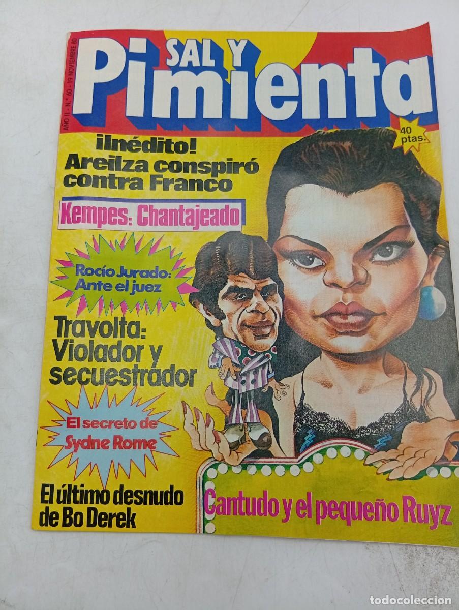 Coleccionismo de revistas y peri&oacute;dicos: REVISTA SAL Y PIMIENTA. N&ordm; 60. A&Ntilde;O 1980. CANTUDO Y EL PEQUE&Ntilde;O RUYZ. EL ULTIMO DESNUDO DE B.... LEER.