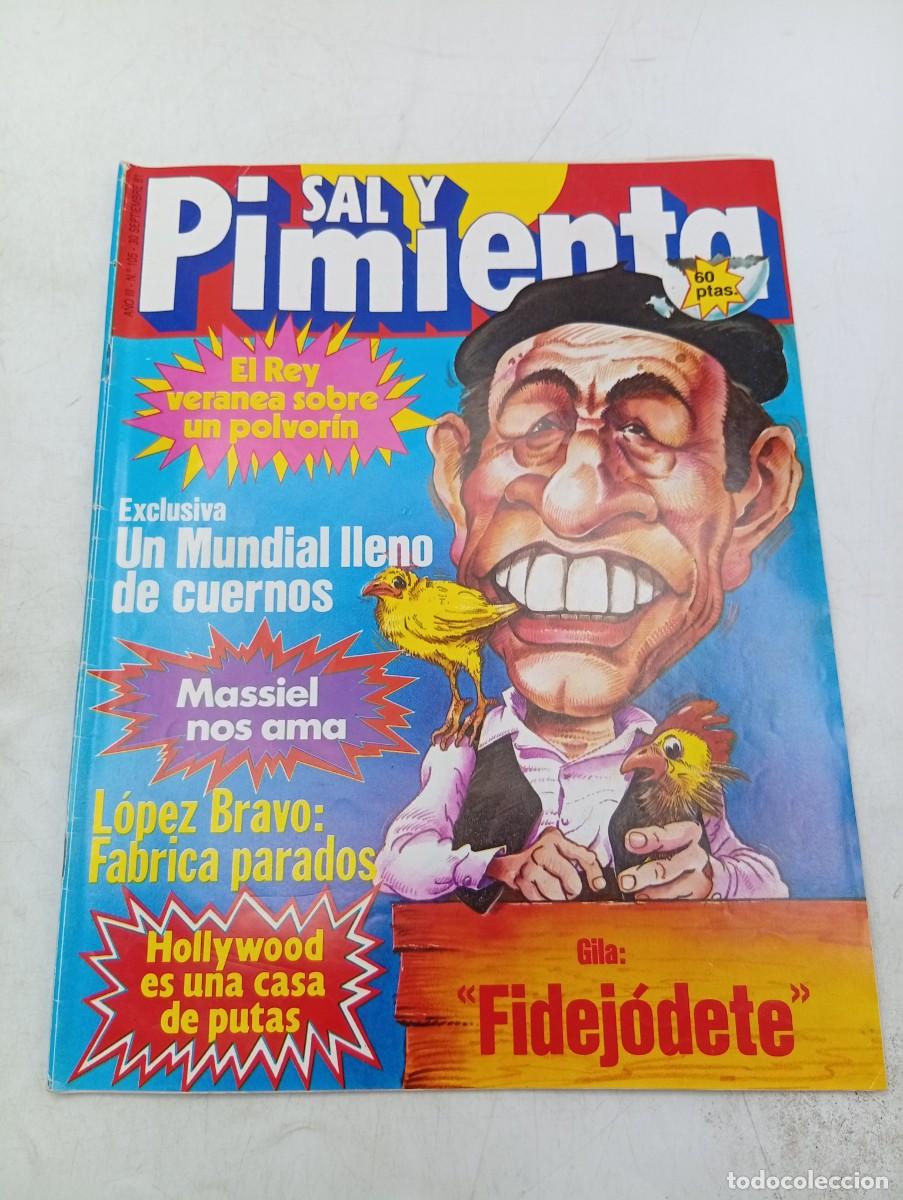 Coleccionismo de revistas y peri&oacute;dicos: REVISTA SAL Y PIMIENTA. N&ordm; 105. A&Ntilde;O 1981. MASSIEL NOS AMA. UN MUNDIAL LLENO DE CUERNOS.... LEER.