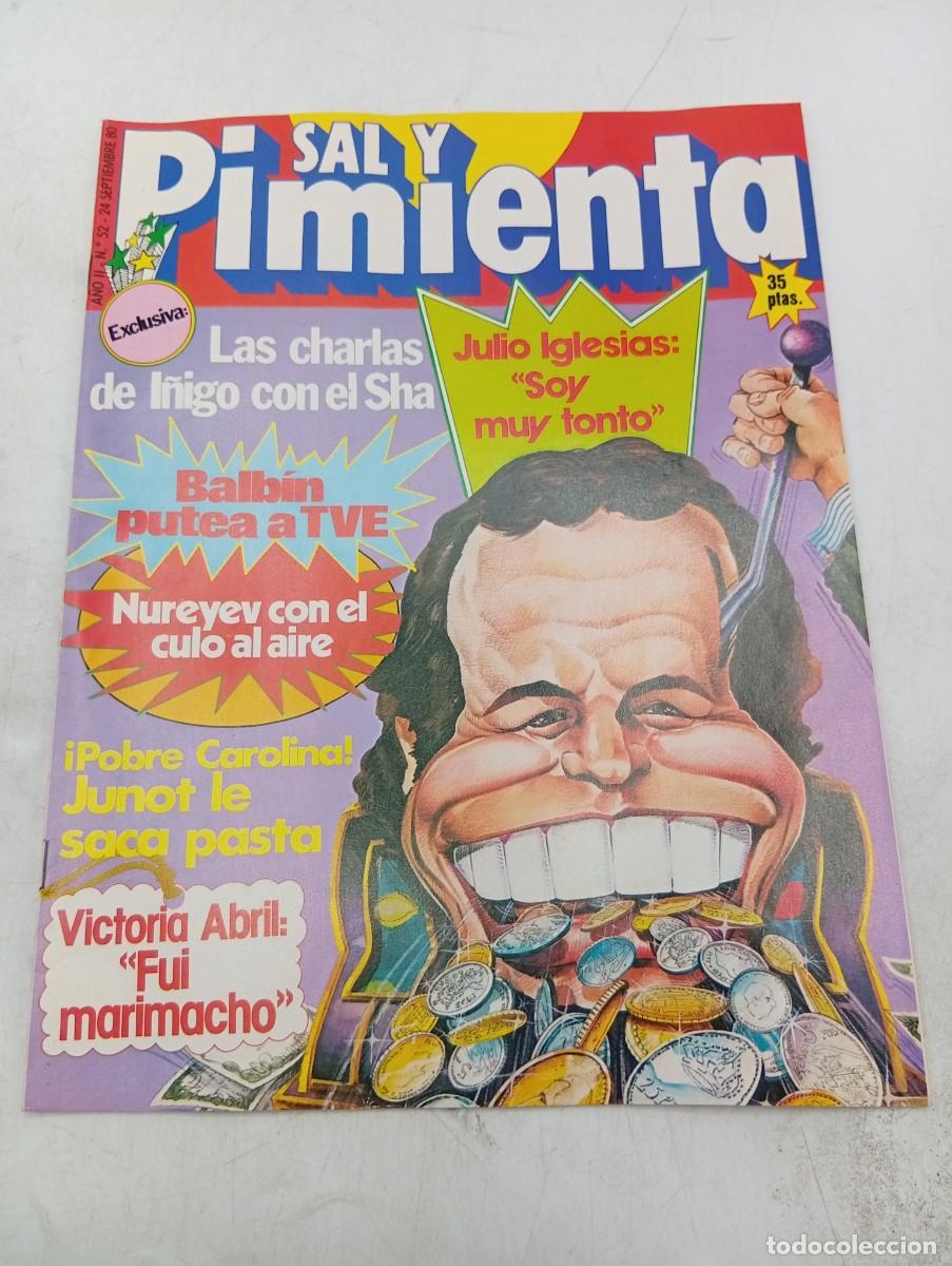 Coleccionismo de revistas y peri&oacute;dicos: REVISTA SAL Y PIMIENTA. N&ordm; 52. A&Ntilde;O 1980. LAS CHARLAS DE I&Ntilde;IGO CON EL SHA. JULIO IGLESIAS : ... LEER.