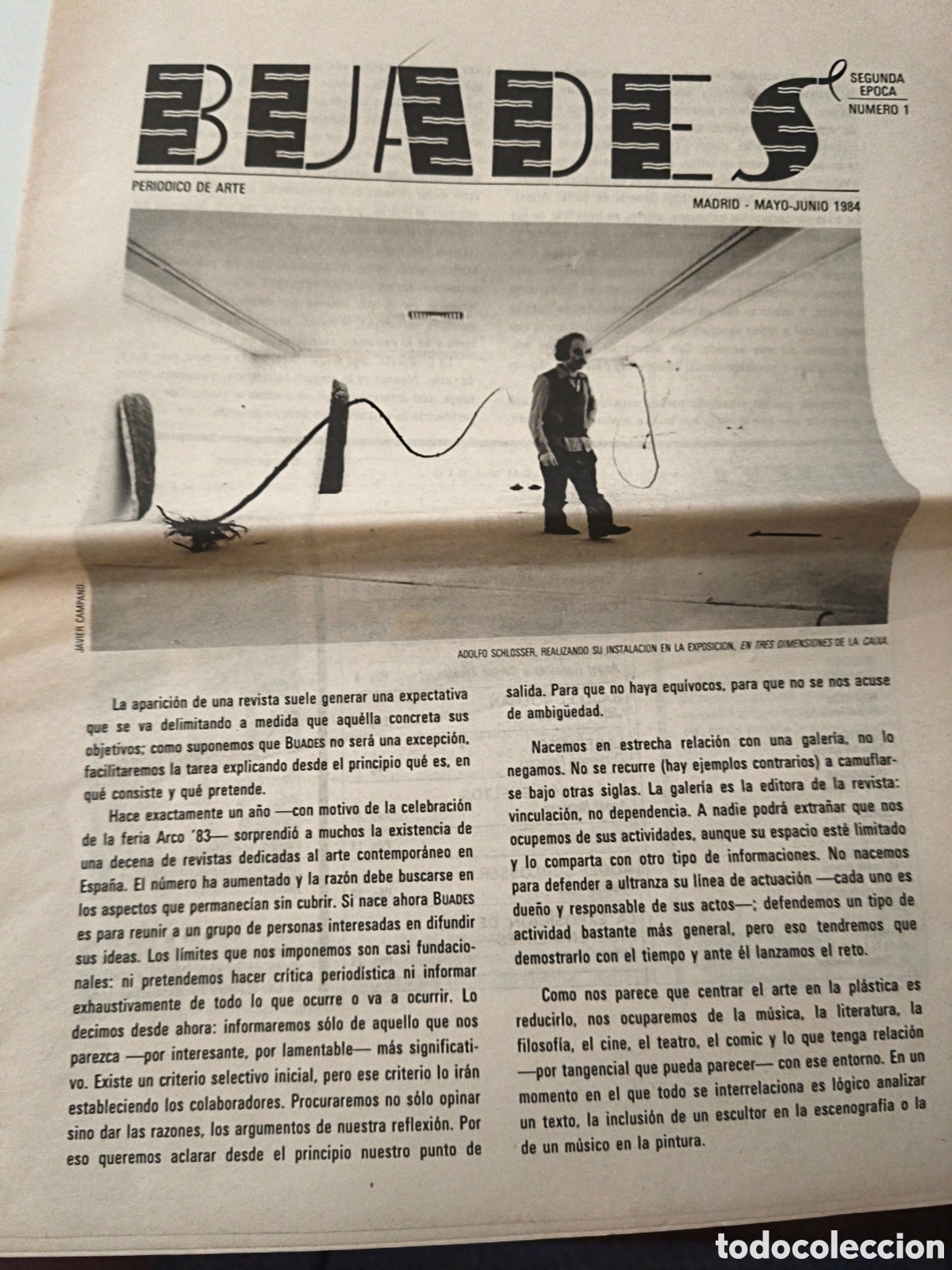 Collezionismo di Riviste e Giornali: Peri&oacute;dico Buades. N&uacute;mero 1. 1984.