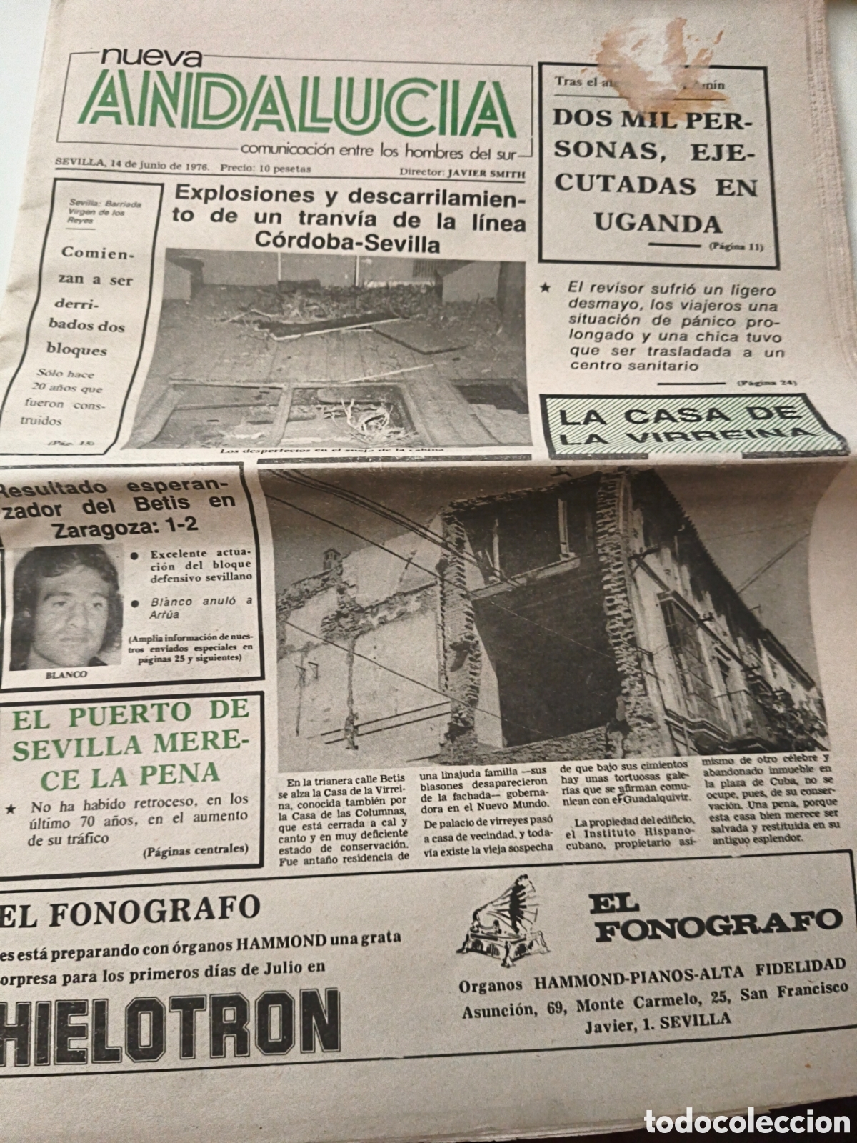 Sammeln von Zeitschriften und Zeitungen: Peri&oacute;dico Nueva Andaluc&iacute;a. 1976.