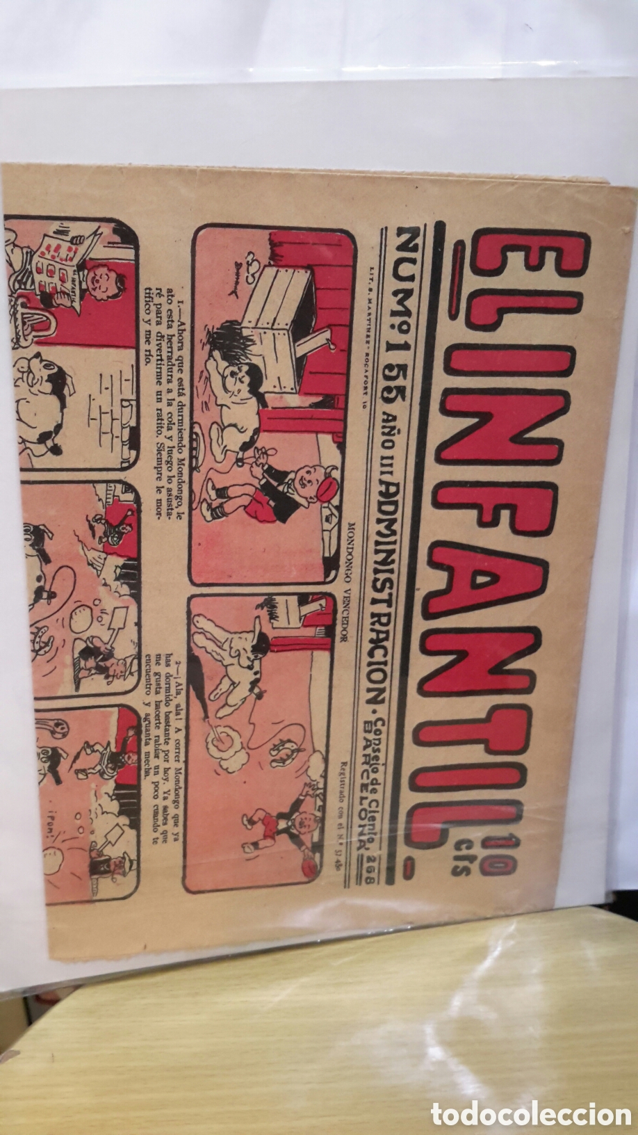 Coleccionismo de revistas y peri&oacute;dicos: El Infantil, A&ntilde;o III, N&uacute;m. 155. Mondongo Vencedor.