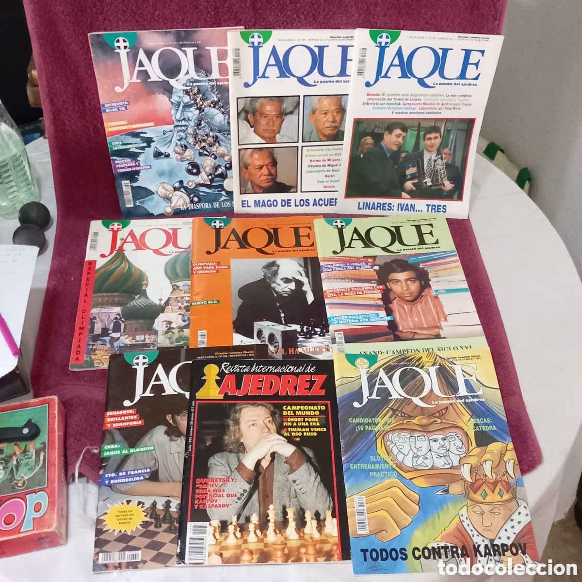 Coleccionismo de revistas y peri&oacute;dicos: LOTE 9&times;REVISTAS DE AJEDREZ:JAQUE