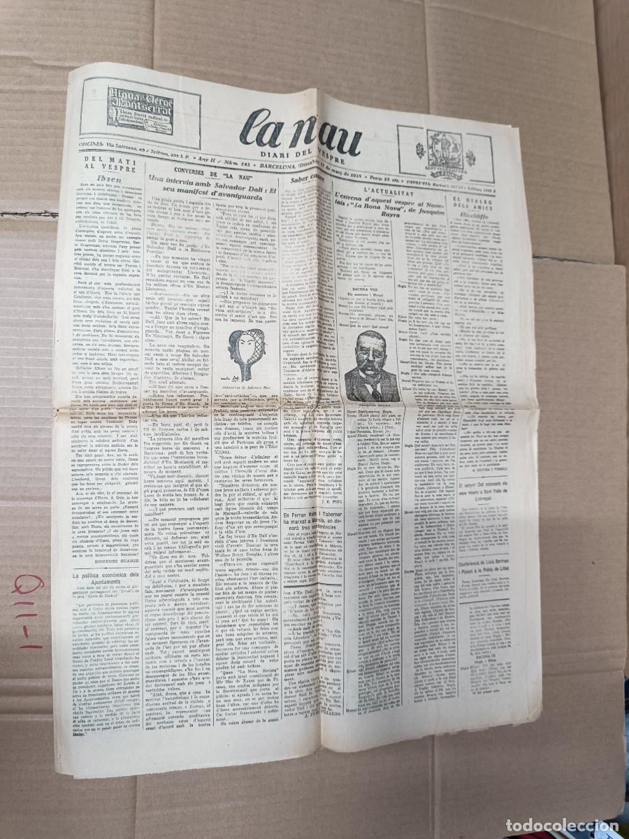 Coleccionismo de revistas y peri&oacute;dicos: ANTIGUO PERIODICO CATALAN LA NAU, 1928, ENTREVISTA A SALVADOR DAL&Iacute;, JOAQUIM RUYRA -P24