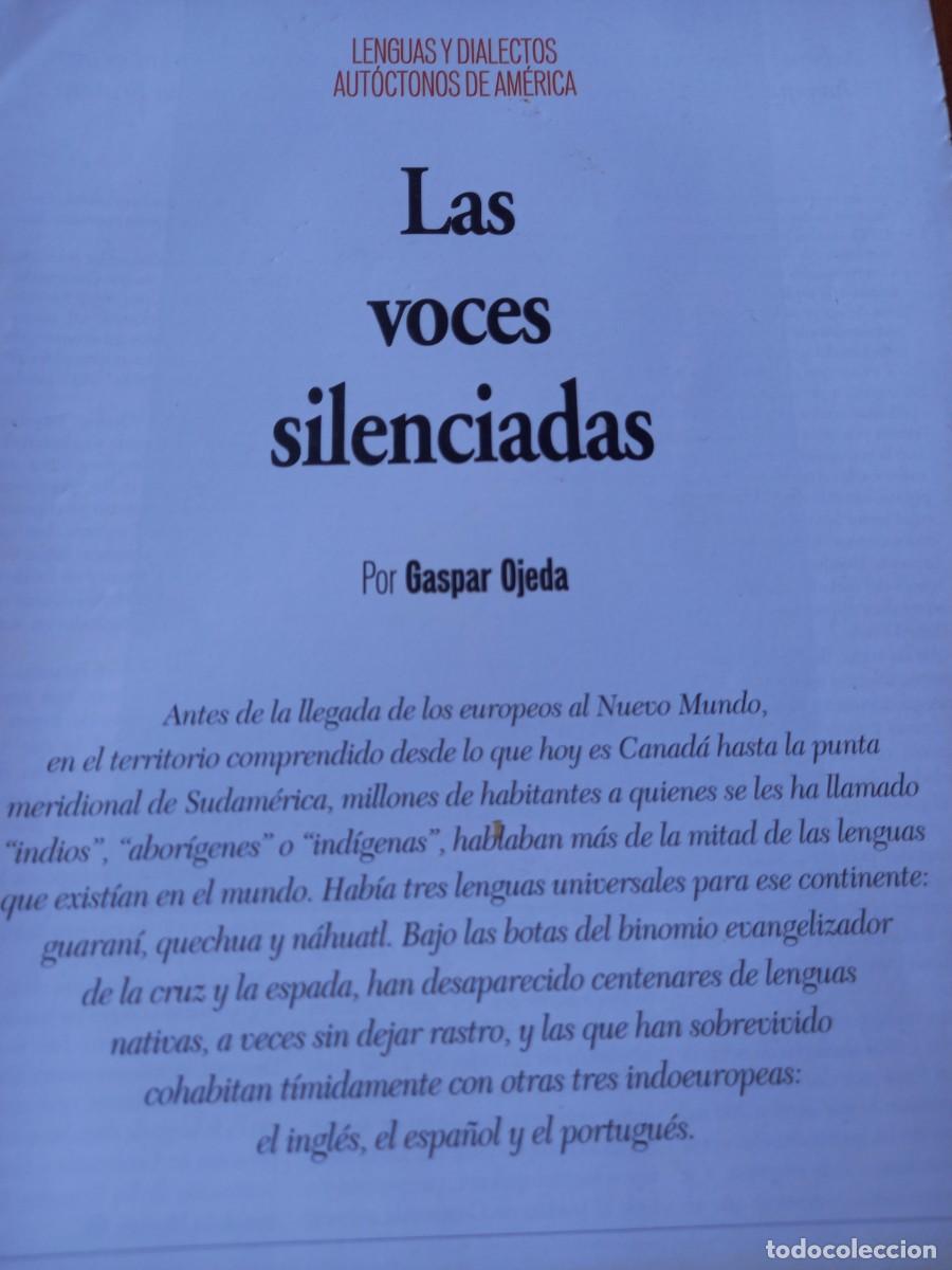 Coleccionismo de revistas y peri&oacute;dicos: LENGUAS Y DIALECTOS AUT&Oacute;CTONOS DE AM&Eacute;RICA DESAPARECIDOS DESDE 1492. 6 PAGS. CONTAPUNTO ENERO 2008