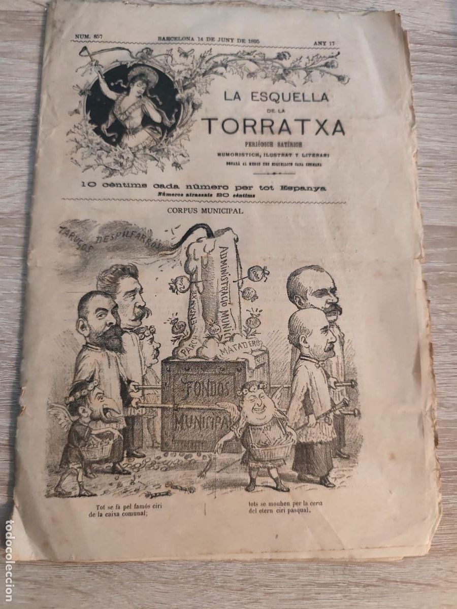 Coleccionismo de revistas y peri&oacute;dicos: Revista La esquella de la Torratxa 1895 n857