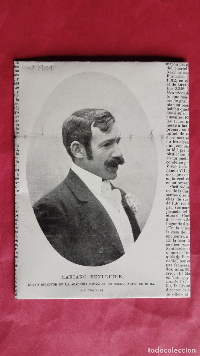 Coleccionismo de revistas y peri&oacute;dicos: MARIANO BENLLIURE.-NUEVO DIRECTOR ACADEMIA BELLAS ARTES.-ILUSTRACION ESPA&Ntilde;OLA Y AMERICANA.-A&Ntilde;O 1901.