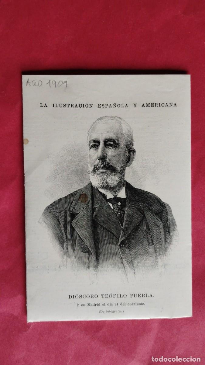 Coleccionismo de revistas y peri&oacute;dicos: DIOSCORO TEOFILO PUEBLA.-MUERTO EN MADRID.-LA ILUSTRACION ESPA&Ntilde;OLA Y AMERICANA.-A&Ntilde;O 1901.
