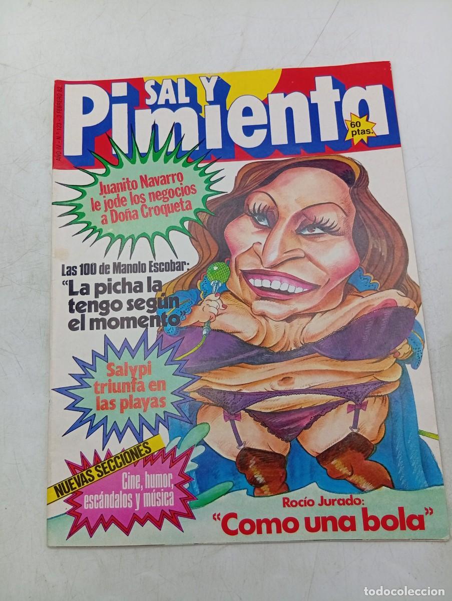 Coleccionismo de revistas y peri&oacute;dicos: REVISTA SAL Y PIMIENTA. N&ordm; 123. A&Ntilde;O 1982. ROCIO JURADO. JUANITO NAVARRO LE JODE LOS NEGOCIOS.. LEER.