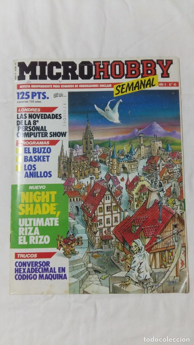 Coleccionismo de revistas y peri&oacute;dicos: Revista Microhobby, A&ntilde;o I, N&deg;45, Septiembre 1985, Hobby Press