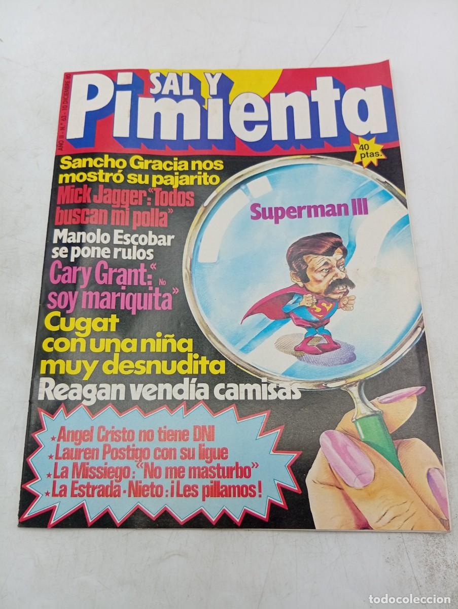 Coleccionismo de revistas y peri&oacute;dicos: REVISTA SAL Y PIMIENTA. N&ordm; 63. A&Ntilde;O 1980. MANOLO ESCOBAR SE PONE RULOS. REAGAN VENDIA CAMISAS.. LEER.