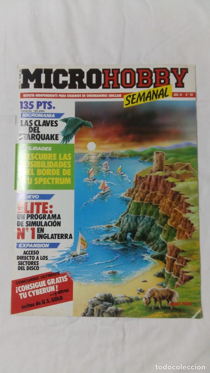 Coleccionismo de revistas y peri&oacute;dicos: Revista Microhobby, A&ntilde;o I, N&deg;68, Marzo 1986, Hobby Press
