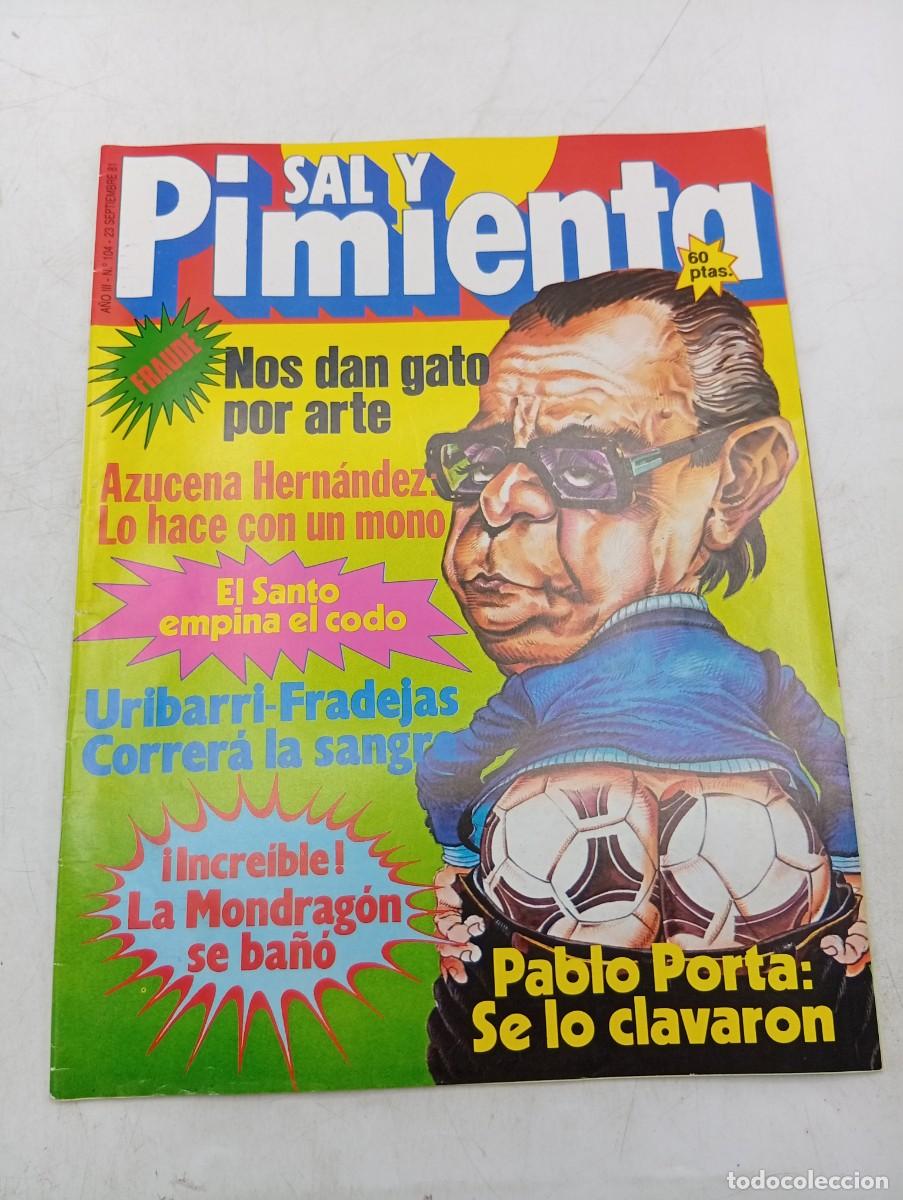 Coleccionismo de revistas y peri&oacute;dicos: REVISTA SAL Y PIMIENTA. N&ordm; 104. A&Ntilde;O 1981. NOS DAN GATO POR ARTE. PABLO PORTA : SE LO CLAVARO.. LEER.