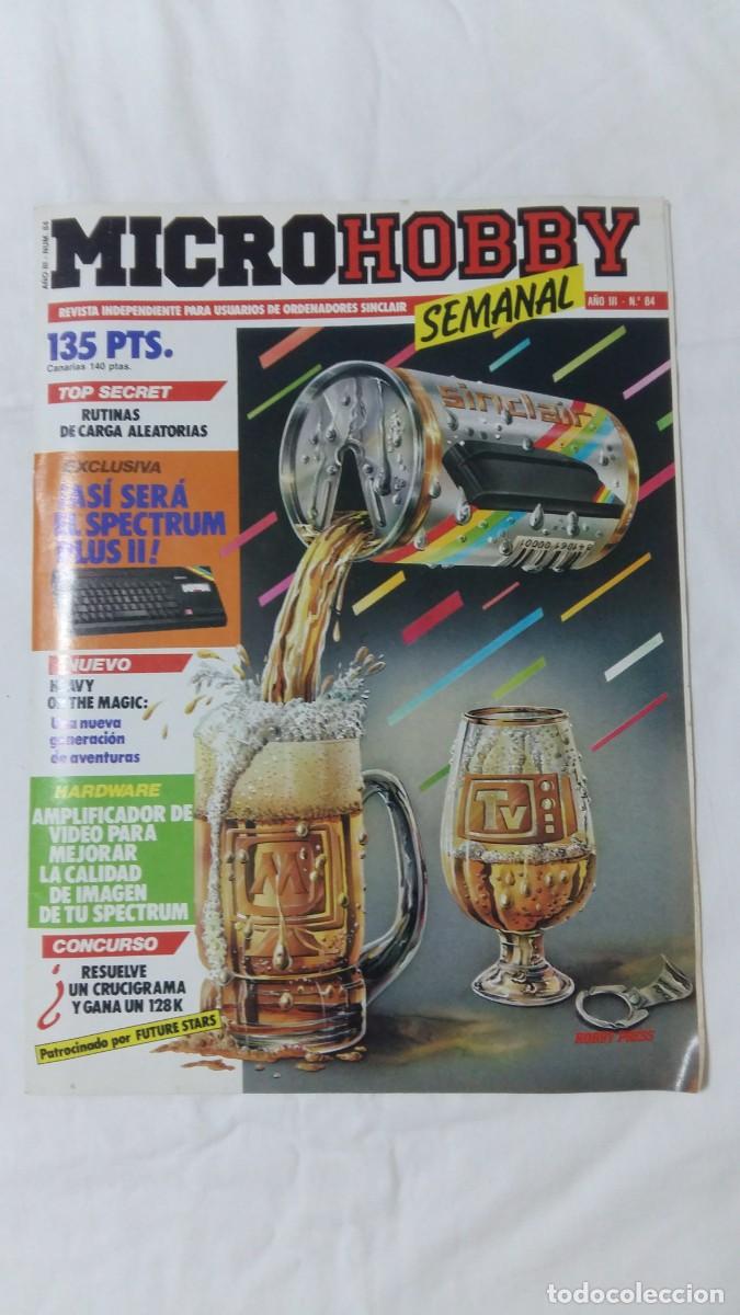Coleccionismo de revistas y peri&oacute;dicos: Revista Microhobby, A&ntilde;o III, N&deg;84, Junio 1986, Hobby Press