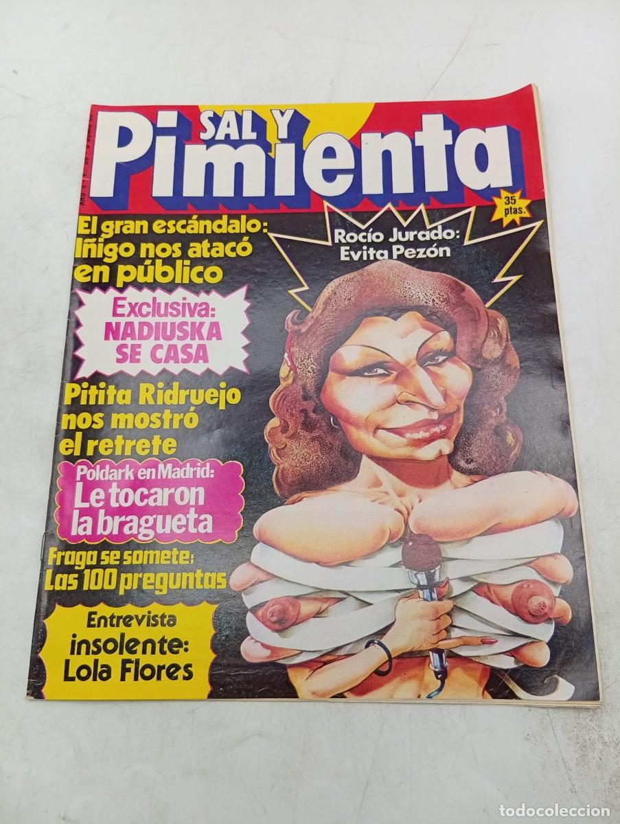 Coleccionismo de revistas y peri&oacute;dicos: REVISTA SAL Y PIMIENTA. N&ordm; 36. A&Ntilde;O 1980. ROCIO JURADO. NADIUSKA SE CASA. PITITA RIDRUEJO.LOLA FLORES