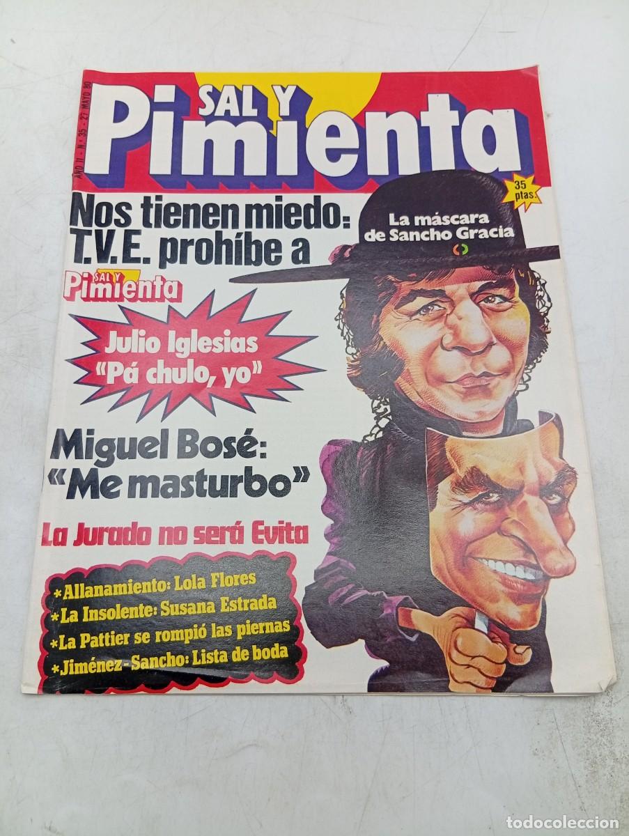 Coleccionismo de revistas y peri&oacute;dicos: REVISTA SAL Y PIMIENTA. N&ordm; 35. A&Ntilde;O 1980. JULIO IGLESIAS. LA MASCARA DE SANCHO GRACIA. MIGUEL BOS&Eacute;...