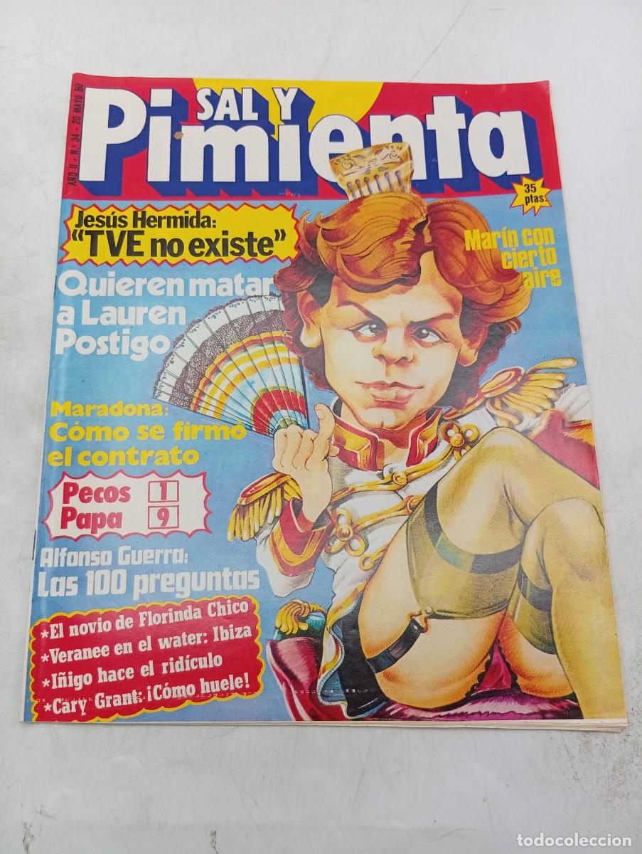 Coleccionismo de revistas y peri&oacute;dicos: REVISTA SAL Y PIMIENTA. N&ordm; 34. A&Ntilde;O 1980. JESUS HERMIDA. MARADONA. MARIN CON CIERTO AIRE. A. GUERRA..