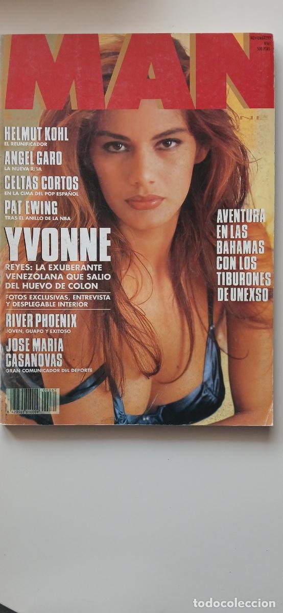 Coleccionismo de revistas y peri&oacute;dicos: Revista MAN, N&ordm; 61 - Noviembre de 1992 - YVONNE REYES