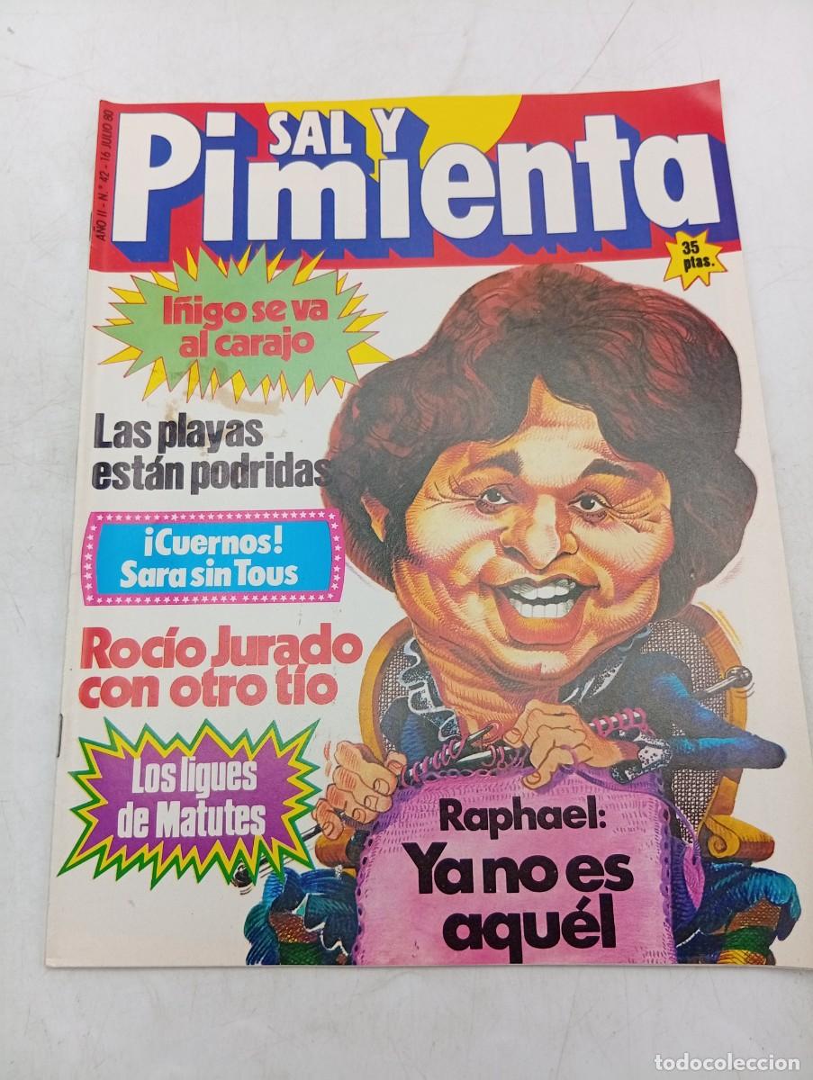 Coleccionismo de revistas y peri&oacute;dicos: REVISTA SAL Y PIMIENTA. N&ordm; 42. A&Ntilde;O 1980. ROCIO JURADO CON OTRO. RAPHAEL. LAS PLAYAS ESTAN PODRIDAS..