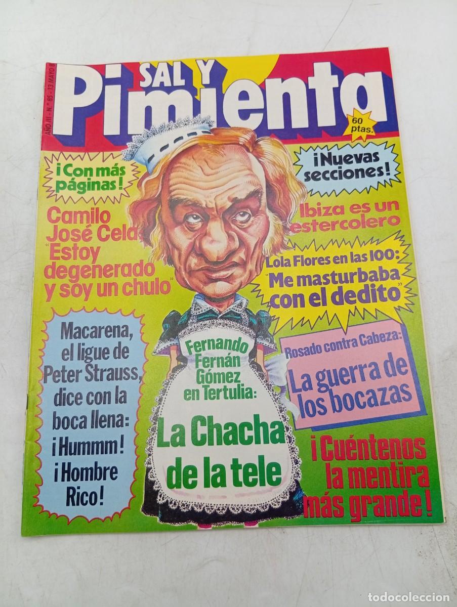 Coleccionismo de revistas y peri&oacute;dicos: REVISTA SAL Y PIMIENTA. N&ordm; 85. A&Ntilde;O 1981. CAMILO JOSE CELA. LOLA FLORES. ROSADO CONTRA CABEZA.STRAUSS