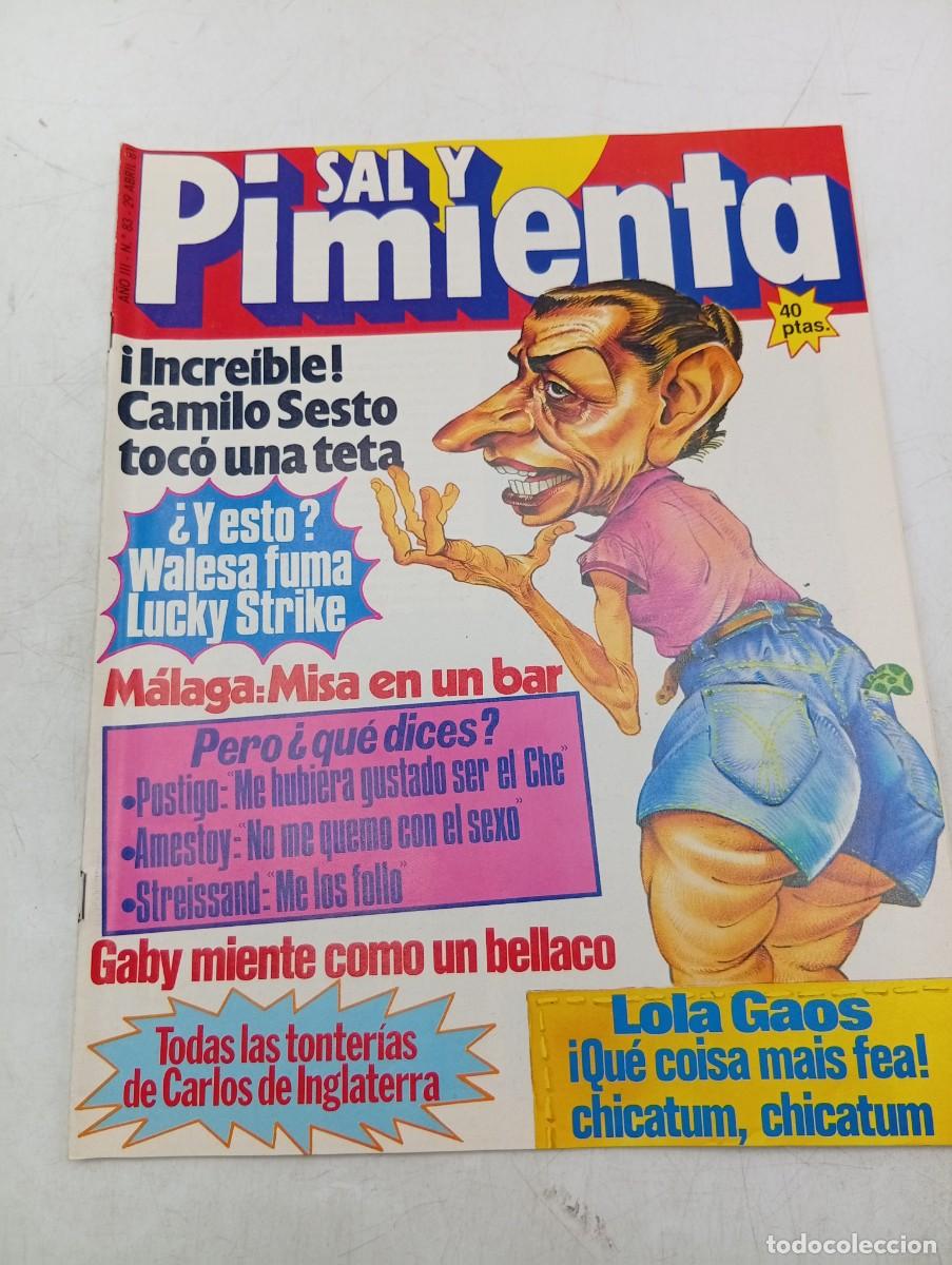 Coleccionismo de revistas y peri&oacute;dicos: REVISTA SAL Y PIMIENTA. N&ordm; 83. A&Ntilde;O 1981. LOLA GAOS. CAMILO SESTO. ANGEL CRISTO Y B&Aacute;RBARA REY.POSTIGO