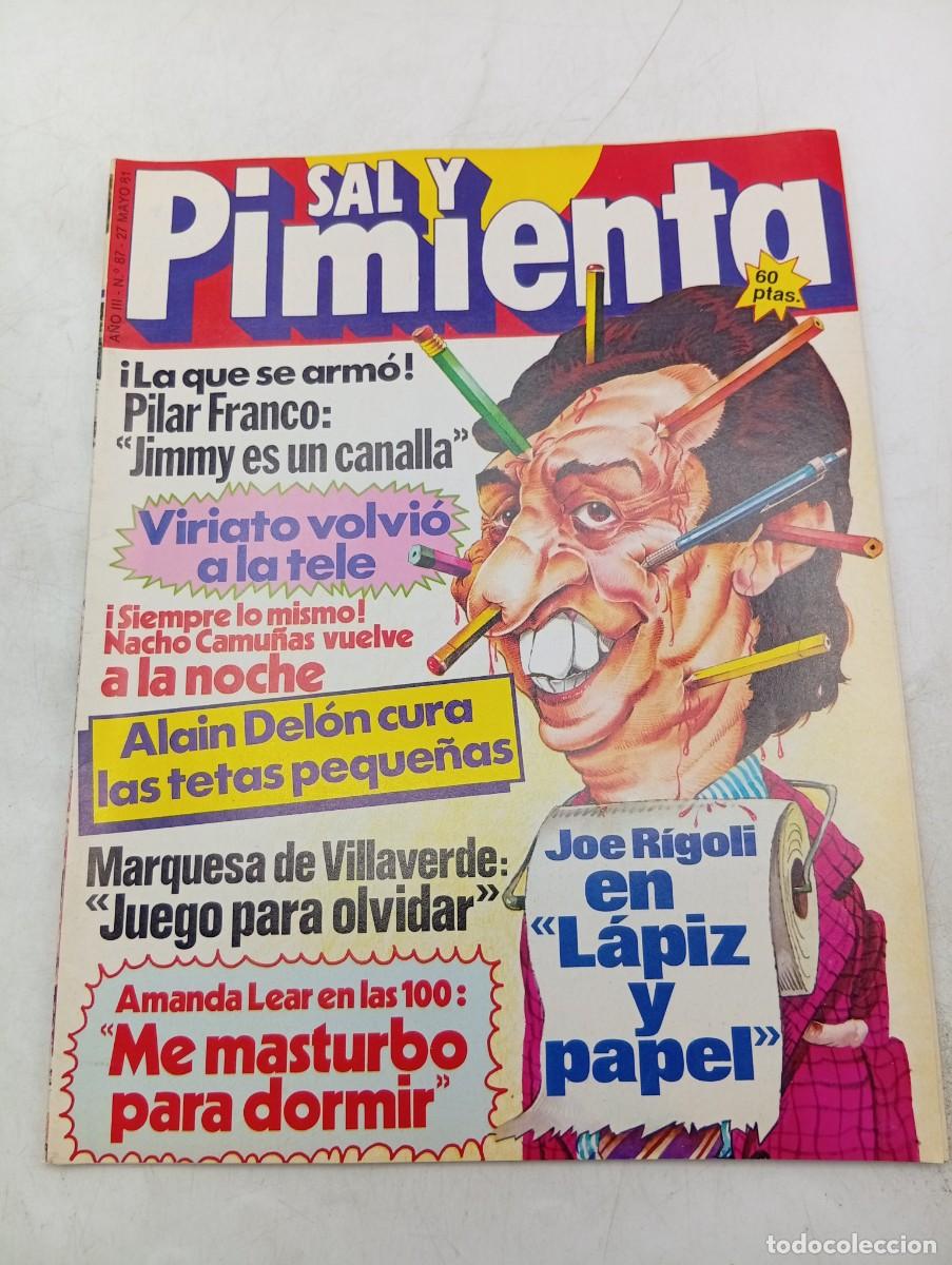 Coleccionismo de revistas y peri&oacute;dicos: REVISTA SAL Y PIMIENTA. N&ordm; 87. A&Ntilde;O 1981. PILAR FRANCO. ALAIN DELON. JOE RIGOLI. AMANDA LEAR. VIRIATO
