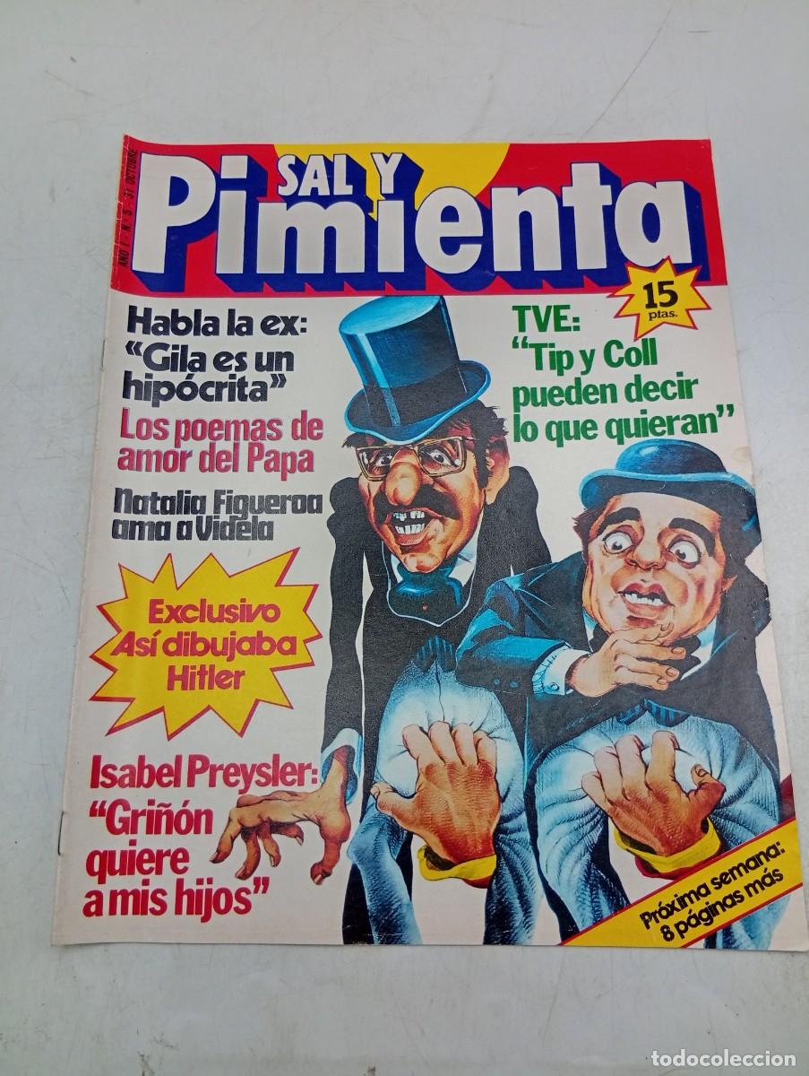 Coleccionismo de revistas y peri&oacute;dicos: REVISTA SAL Y PIMIENTA. N&ordm; 5. A&Ntilde;O 1979. TYP Y COLL. NATALIA FIGUEROA. LOS DIBUJOS DE HITLER.PREYSLER