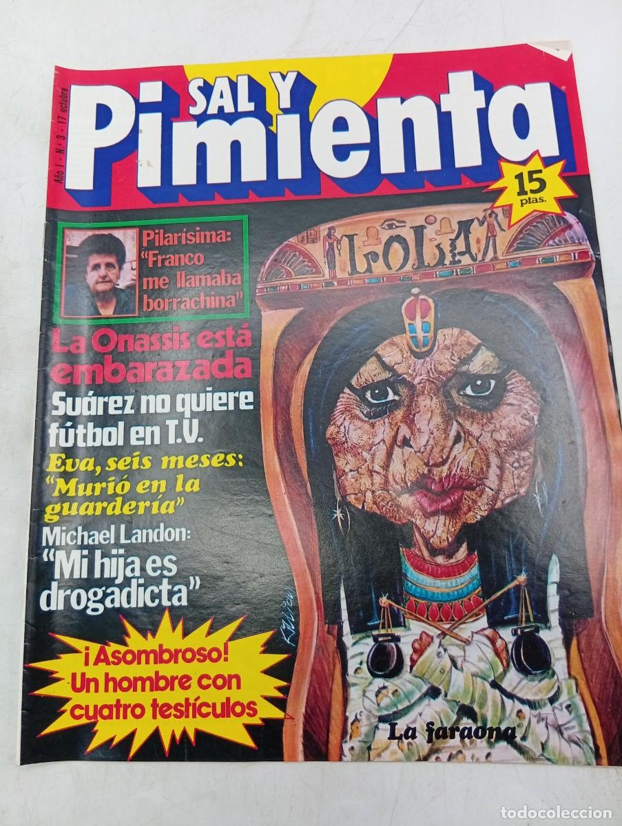 Coleccionismo de revistas y peri&oacute;dicos: REVISTA SAL Y PIMIENTA. N&ordm; 5. A&Ntilde;O 1979. MICHAEL LANDON. PILAR FRANCO. ONASSIS ESTA EMBARAZADA.V.VERA