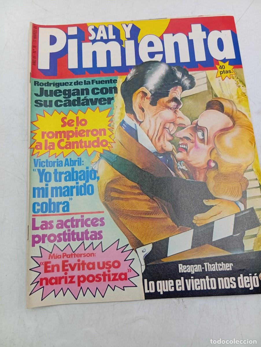 Coleccionismo de revistas y peri&oacute;dicos: REVISTA SAL Y PIMIENTA. N&ordm; 76. A&Ntilde;O 1981. RODRIGUEZ DE LA FUENTE. VICTORIA ABRIL. MIA PATTERSON....