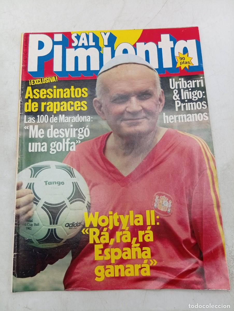 Coleccionismo de revistas y peri&oacute;dicos: REVISTA SAL Y PIMIENTA. N&ordm; 142. A&Ntilde;O 1982. ASESINATOS DE RAPACES. ENTREVISTA A MARADONA.URIBARI&I&Ntilde;IGO