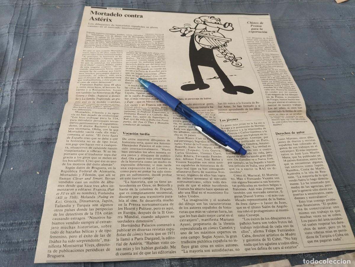 Sammeln von Zeitschriften und Zeitungen: MORTADELO Y FILEMOS RECORTE PERI&Oacute;DICO 1985 BONITO PARA ENMARCAR