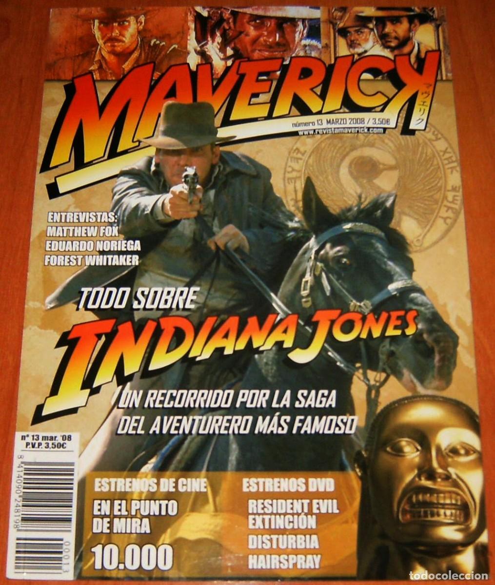 Coleccionismo de revistas y peri&oacute;dicos: Revista MAVERICK n&ordm; 13 Todo sobre INDIANA JONES (Reportaje 23 pag.)