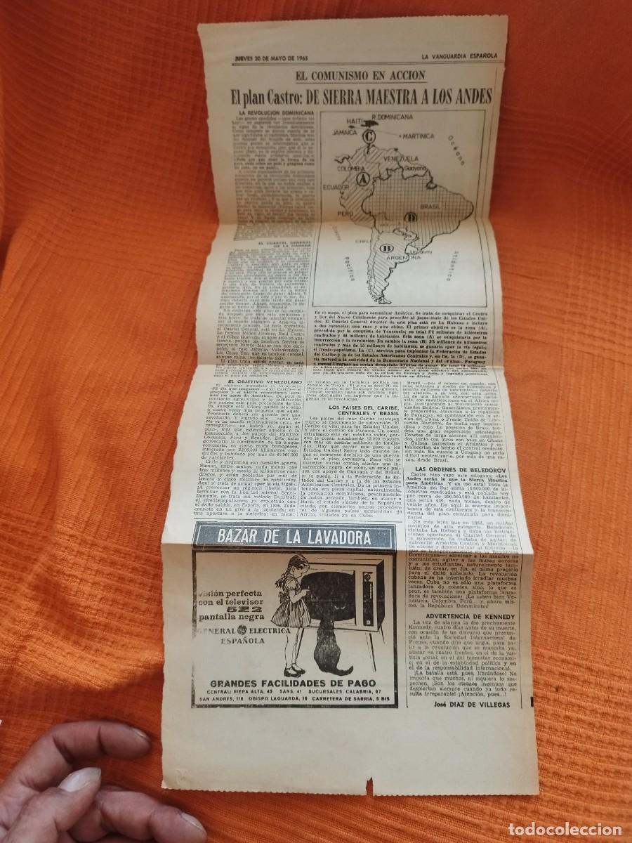 Coleccionismo de revistas y peri&oacute;dicos: Peri&oacute;dico 1965 El Plan Castro de Sierra Maestra a los Andes Expansi&oacute;n del comunismo en Latinoam&eacute;rica