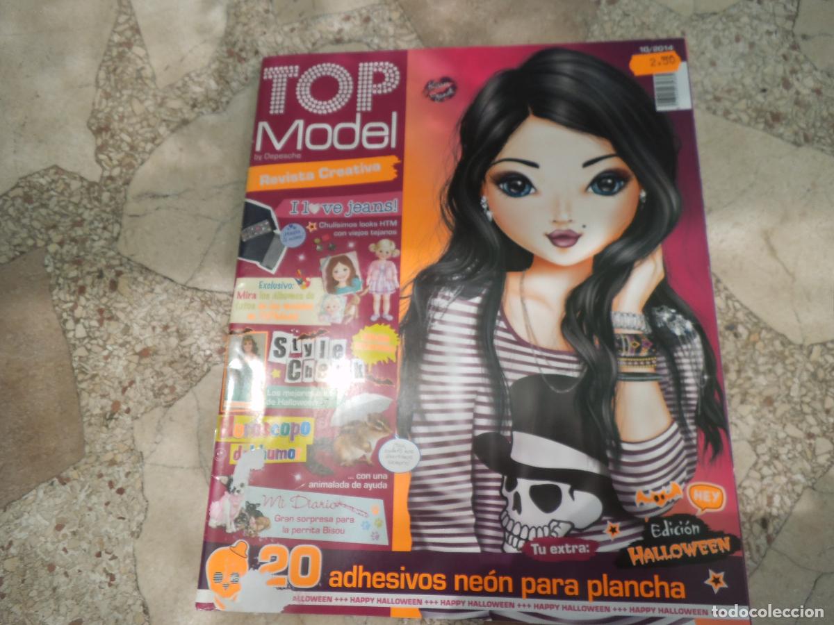 Coleccionismo de revistas y peri&oacute;dicos: TOP MODEL REVISTA CREATIVA 10/2014. 20 ADHESIVOS NEON. CHULISIMOS LOOKS CON VIEJOS TEJANOS. HLLOWEEN