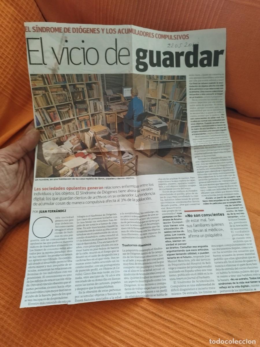 Sammeln von Zeitschriften und Zeitungen: Art&iacute;culo de prensa aborda el s&iacute;ndrome de Di&oacute;genes y los trastornos de acumulaci&oacute;n compulsiva.