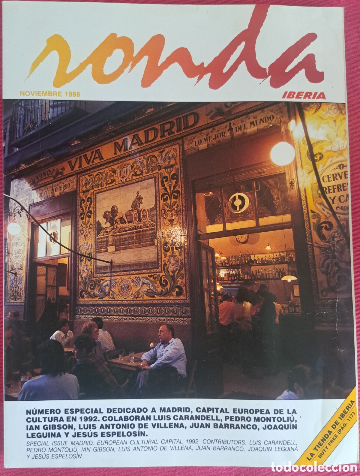 Coleccionismo de revistas y peri&oacute;dicos: Revista Ronda Iberia Noviembr 1988 Especial Madrid