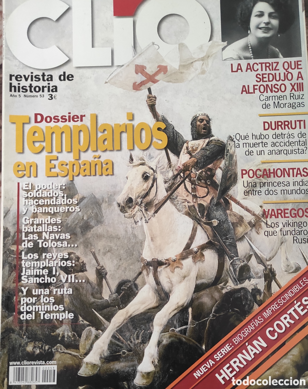 Coleccionismo de revistas y peri&oacute;dicos: Templarios en Espa&ntilde;a. Clio.